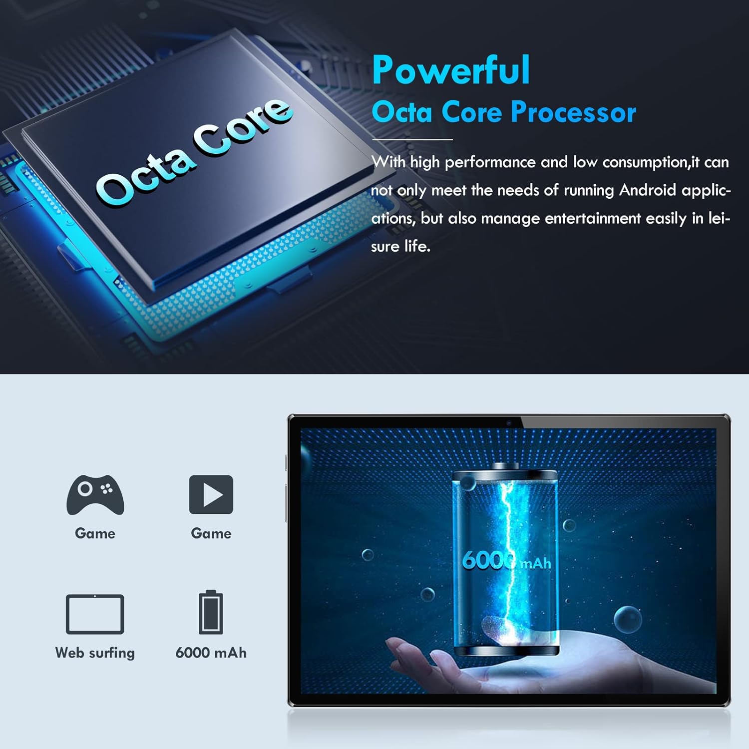 BRILLAR Android 12 Tablet 10 Pollici Tablet PC | Octa-Core | 6 GB RAM+128 GB ROM | WIFI 5G +2.4G | 8+13MP Fotocamera | Batteria 6000mAh (Nero) BRILLAR Android 12 Tablet 10 Pollici Tablet PC | Octa-Core | 6 GB RAM+128 GB ROM | WIFI 5G +2.4G | 8+13MP Fotocamera | Batteria 6000mAh (Nero)