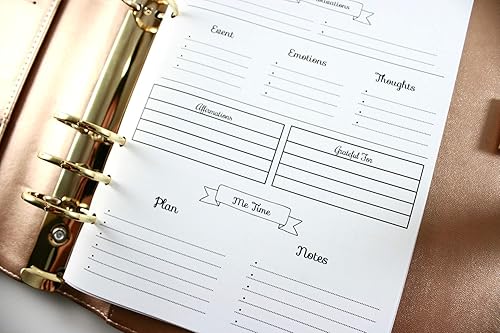 Miniatura 3 de A5 Size Planner Self Care Planner Inserts, A5 Size Wellness Planner Fits with Kate Spade A5, Louis Vuitton GM, Carpe Diem, Color Crush, Filofax