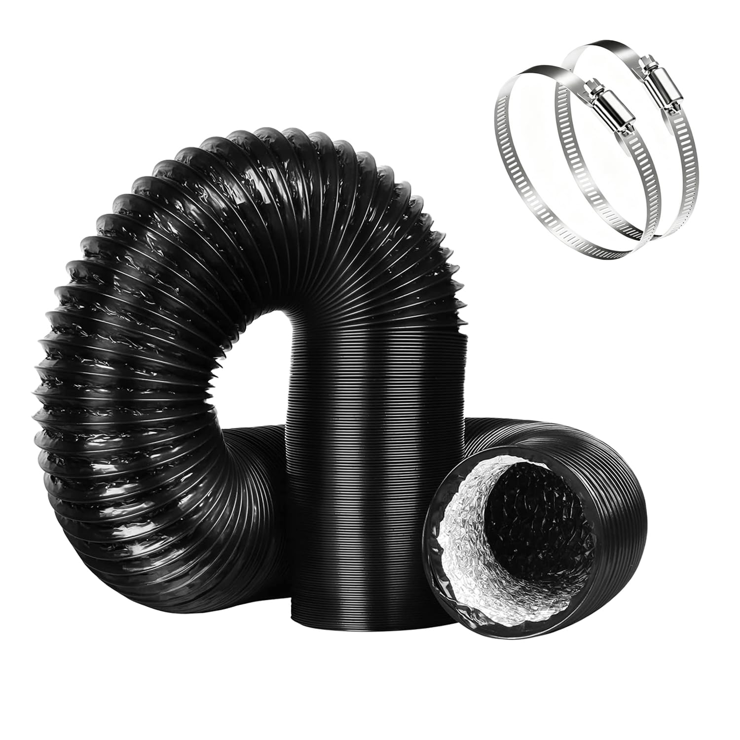 10Ft Tumble Dryer Vent Hose,Air Conditioning Hose,Aluminium 100mm Ducting