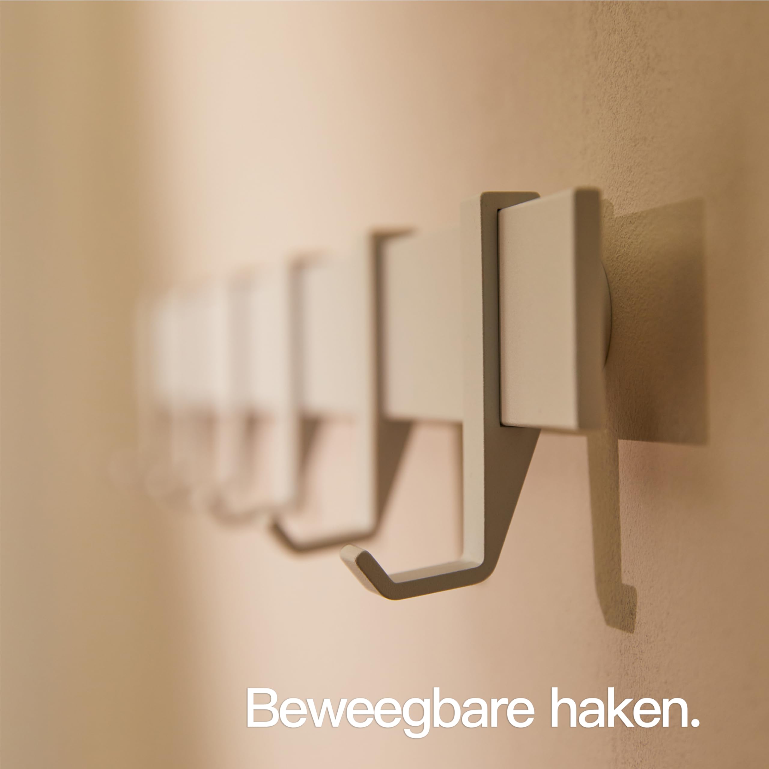 Designfabrik Hamburg Wandkapstok I Moderne Metalen Kapstok voor aan de Muur met Beweegbare Haken I Modern Ontwerp Haldecoratie (Wit Mat, 58 cm Designfabrik Hamburg Wandkapstok I Moderne Metalen Kapstok voor aan de Muur met Beweegbare Haken I Modern Ontwerp Haldecoratie (Wit Mat, 58 cm