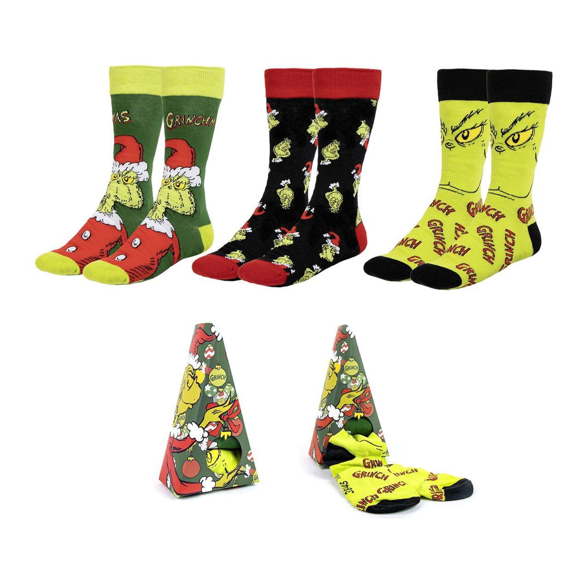 CERDÁ LIFE'S LITTLE MOMENTS Unisex Adult Socks, 3 The Grinch Socks, 38-45