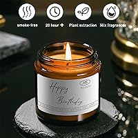 Vista 3 de Velas perfumadas de feliz cumpleaños, vela de soja natural para el hogar, vela en tarro vertida a mano, regalos para mujeres, hombres, familias