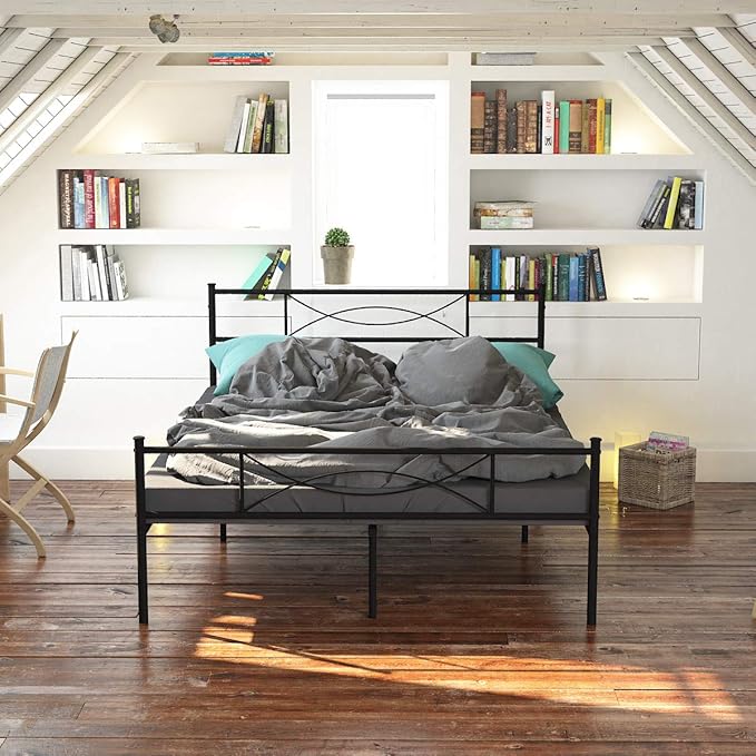 SimLife Full Size Frame with Two Headboards Stylish and sturdy frame with 10 legs