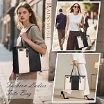 RAINSMORE Sacs pour ordinateur portable pour femmes 15.6 Inch cuir de travail sacs à dos femmes ordinateur portable Purse étanche professionnelle mallette pour ordinateur de bureau sac femme Voyage sac à main sac à épaule