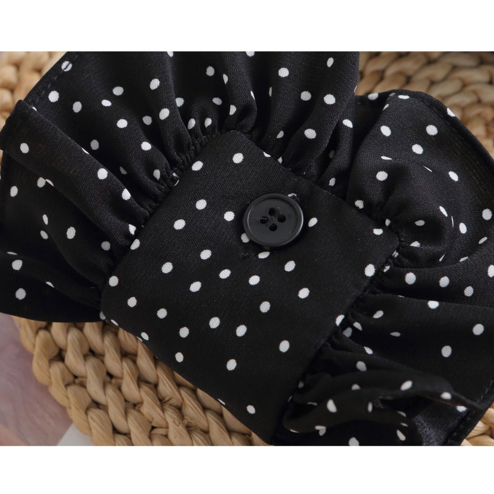 DNLKWGO Lace Detachable Fake Sleeve Cuffs Wrist Cuffs Bracelet False Sleeves for Women, H04-Black - Image 4
