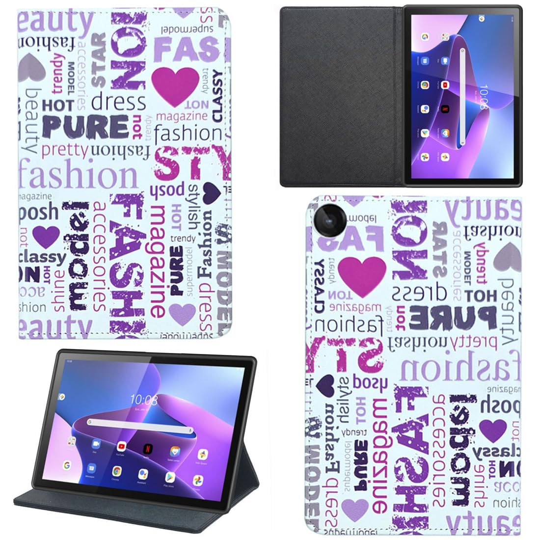 Zaoma Printed Flip Flap Case Cover Compatible for Lenovo Tab M10 3rd Gen FHD Plus 10.61 inch TB-128XU TB-125FU Tablet - Multi Color Designer (TB128XU_PRN011) (B0CMJ1YZBD) Amazon Price History, Amazon Price Tracker