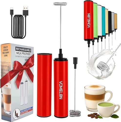Miniatura 9 de Espumador de leche recargable, espumador de café eléctrico, mezclador de bebidas de mano para café con leche, capuchino, café, huevos, chocolate