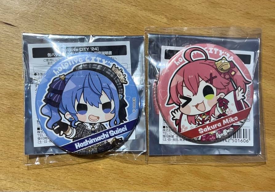 ホロライブシティ　東京ドームシティ　トレーディング缶バッジ　星街すいせい Amazon.co.jp: ホロライブシティ24 東京ドームシティ 缶バッジ