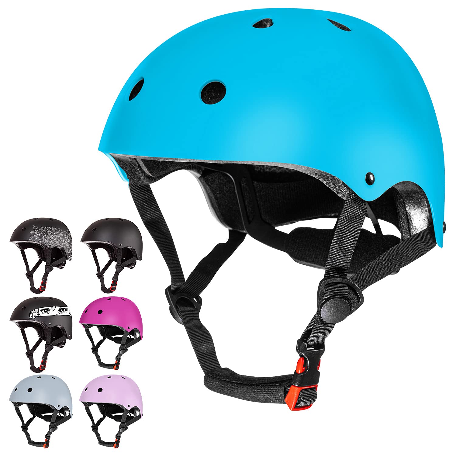 MhILAdults & Kids Bike Helmets for Men & Women – Kids Helmet for Boys & Girls, Bicycle Toddler Helmets for Skateboard, Scooter, Cycling, Adjustable Multi-Sport Helmets for Toddlers, Kids & Adults