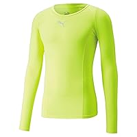PUMA Liga Baselayer Tee LS Maglia A Manica Lunga, Lime Frizzante