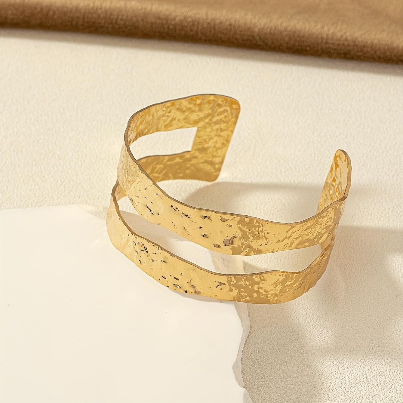 Generic Juego de pulseras de oro para mujer, elegante juego de pulsera apilable y brazalete, regalos de joyería para mujer