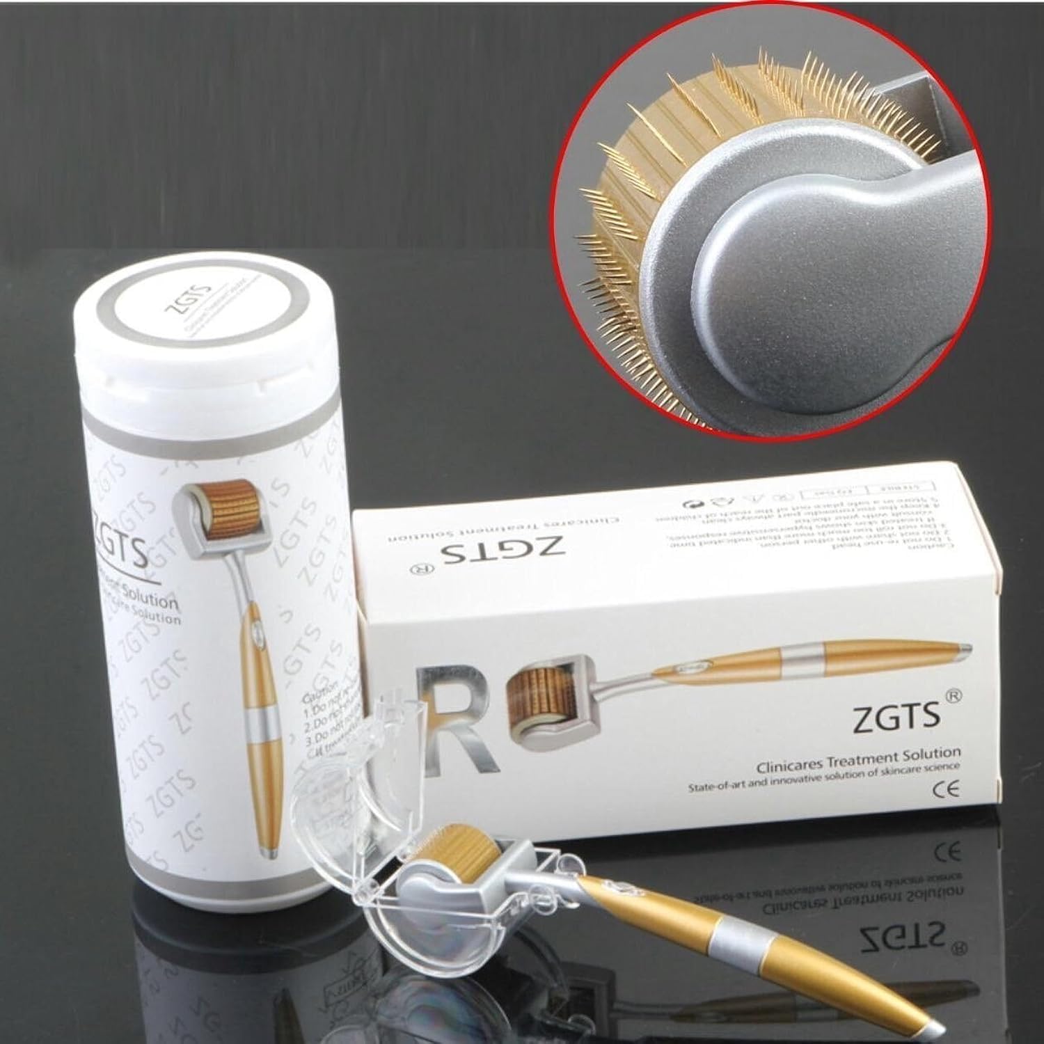 ZGTS 192 Needles Professional Luxury Gold Plated Titanium Alloy Needles Derma Roller (0.5mm)