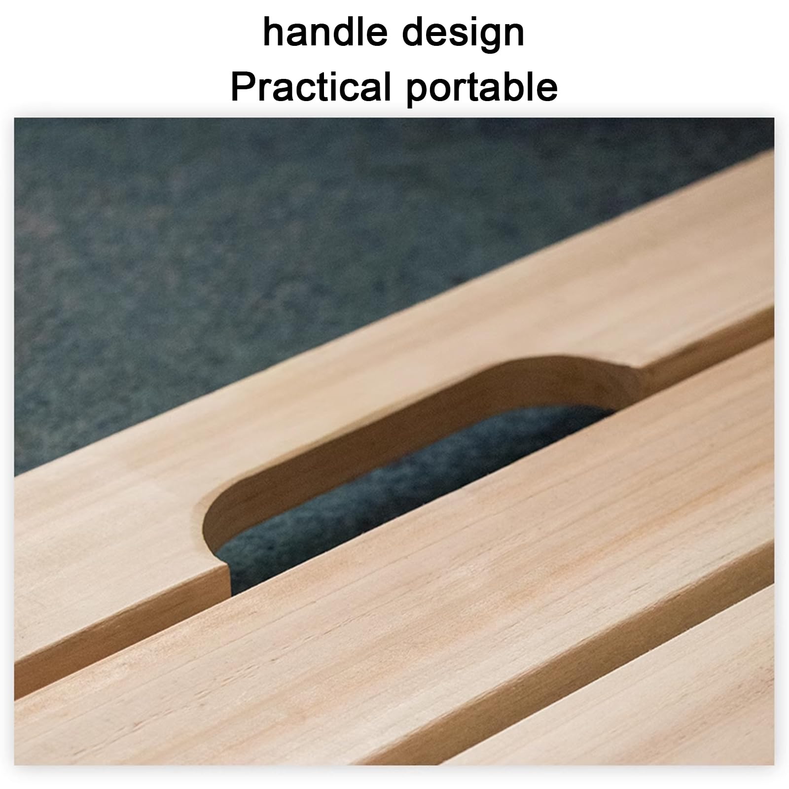 Tappetino da bagno ecologico in bambù, impermeabile, antiscivolo, con tavoletta rettangolare (78,7 x 61 cm), design in legno naturale per bagno e cucina, ideale per decorare la casa