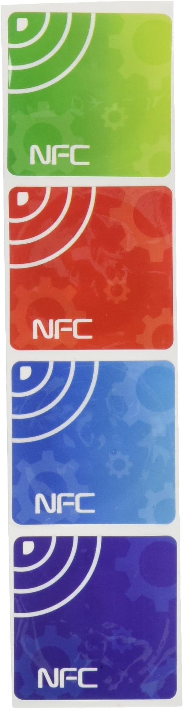 Lenfc NFC Smart Tags Adhesive Sticker Ntag203 (4 Packs) - Writeable & Programmable for Samsung,LG,HTC,Nexus and NFC Enabled Devices