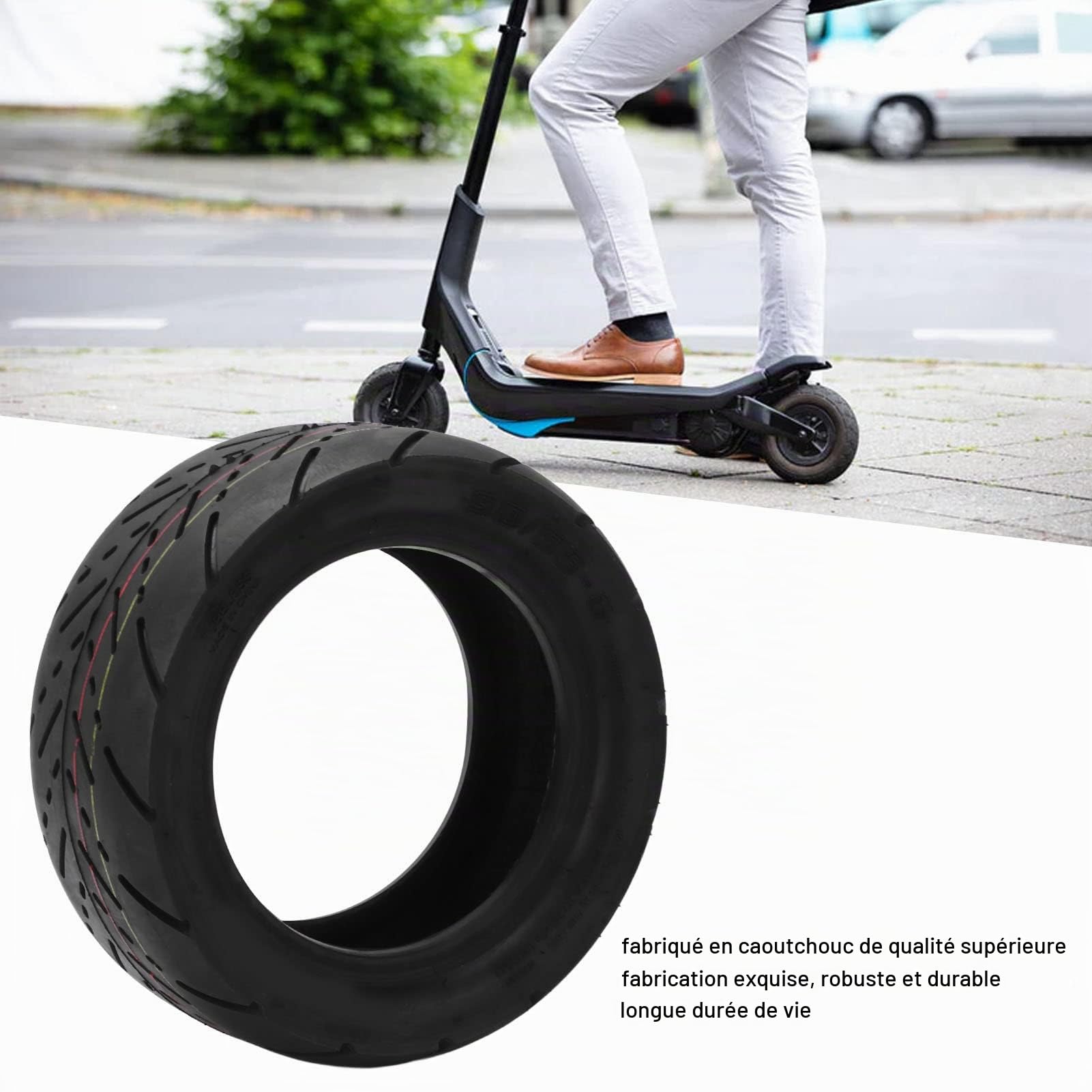 Pneu 90/55 6 Résistant à l'usure et aux chocs pour Scooter Électrique Tubeless sous vide