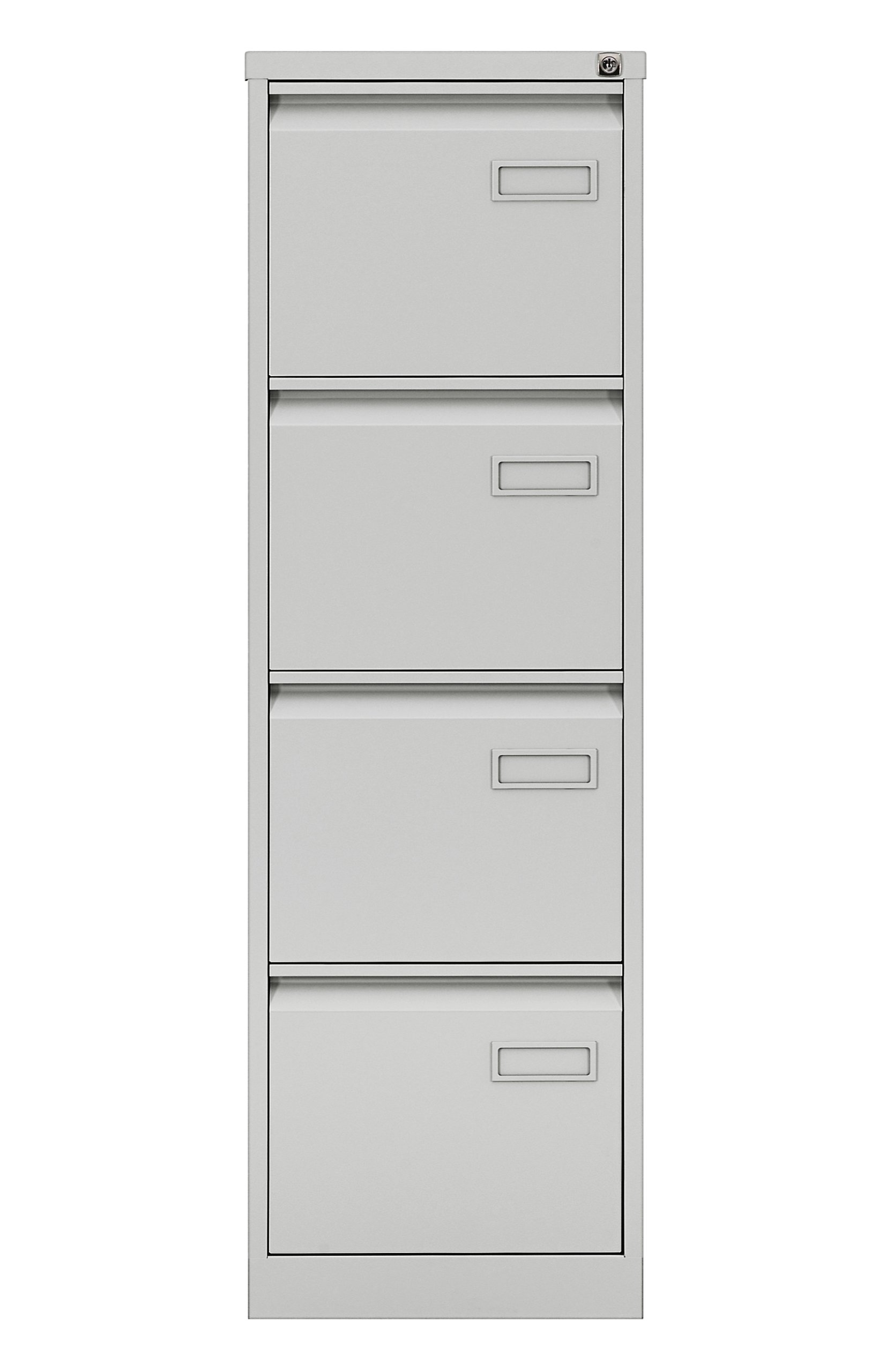 BISLEY Light Hängeregistraturschrank, einbahnig, DIN A4, 4 HR-Schubladen, 100 Prozent Schubladenauszug, Metall, 645 Lichtgrau, 62.2 x 41.3 x 132.1 cm