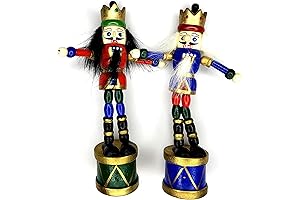 Nutcracker Ballet Gifts: Exquisite 5-Inch Christmas Nutcracker Figurine and Unique Push Puppet