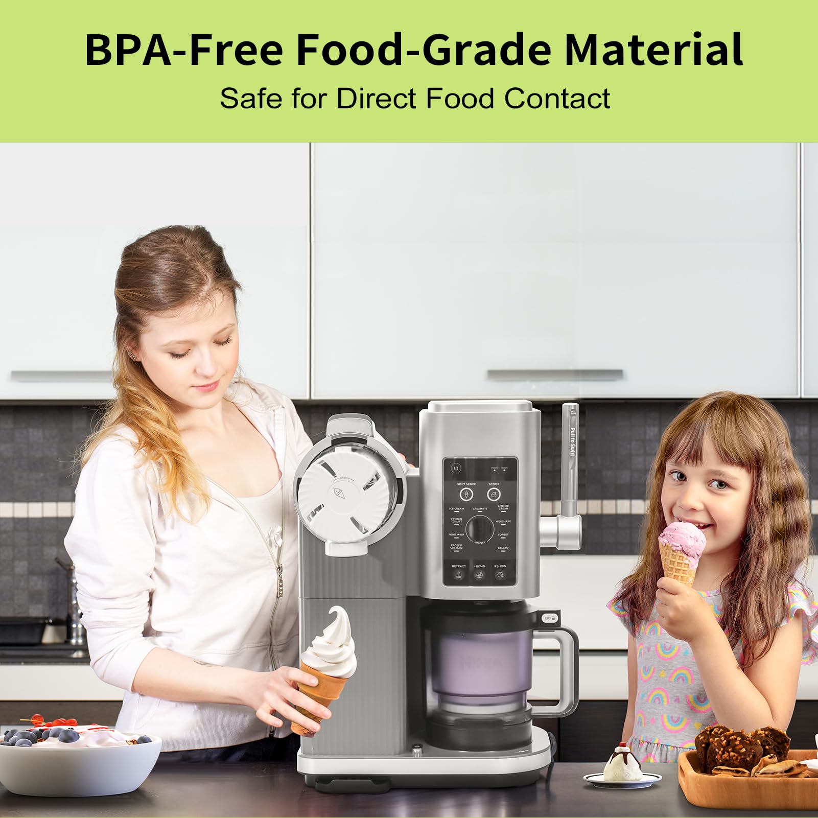 GoMaihe Behälter Kompatibel mit Ninja Swirl CREAMi: 4er-Set Tubs Zubehör für die Ninja Creami NC701 NC700 - BPA-frei Spülmaschinenfest