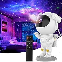 Projetor de luz de astronauta, projetor de estrela e galáxia para crianças, lâmpada de LED, nebulosa estrelada, com temporizador e controle remoto para adultos, para teto e decoração de quarto