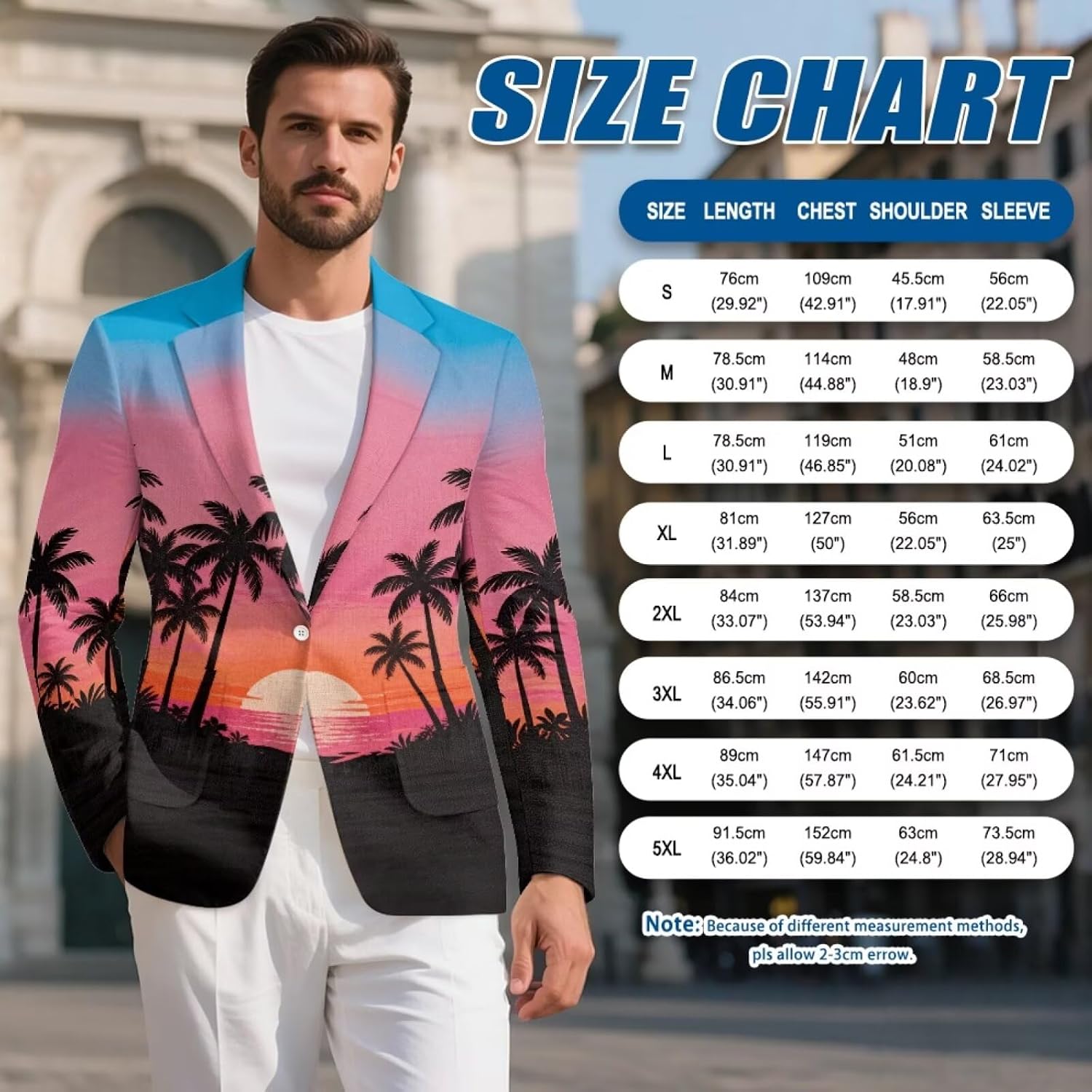 Mens Blazer Summer Sports Suit Jacket with 2 Pockets Horse Casual One Button Blazer Sport Coat Lapel Outfits