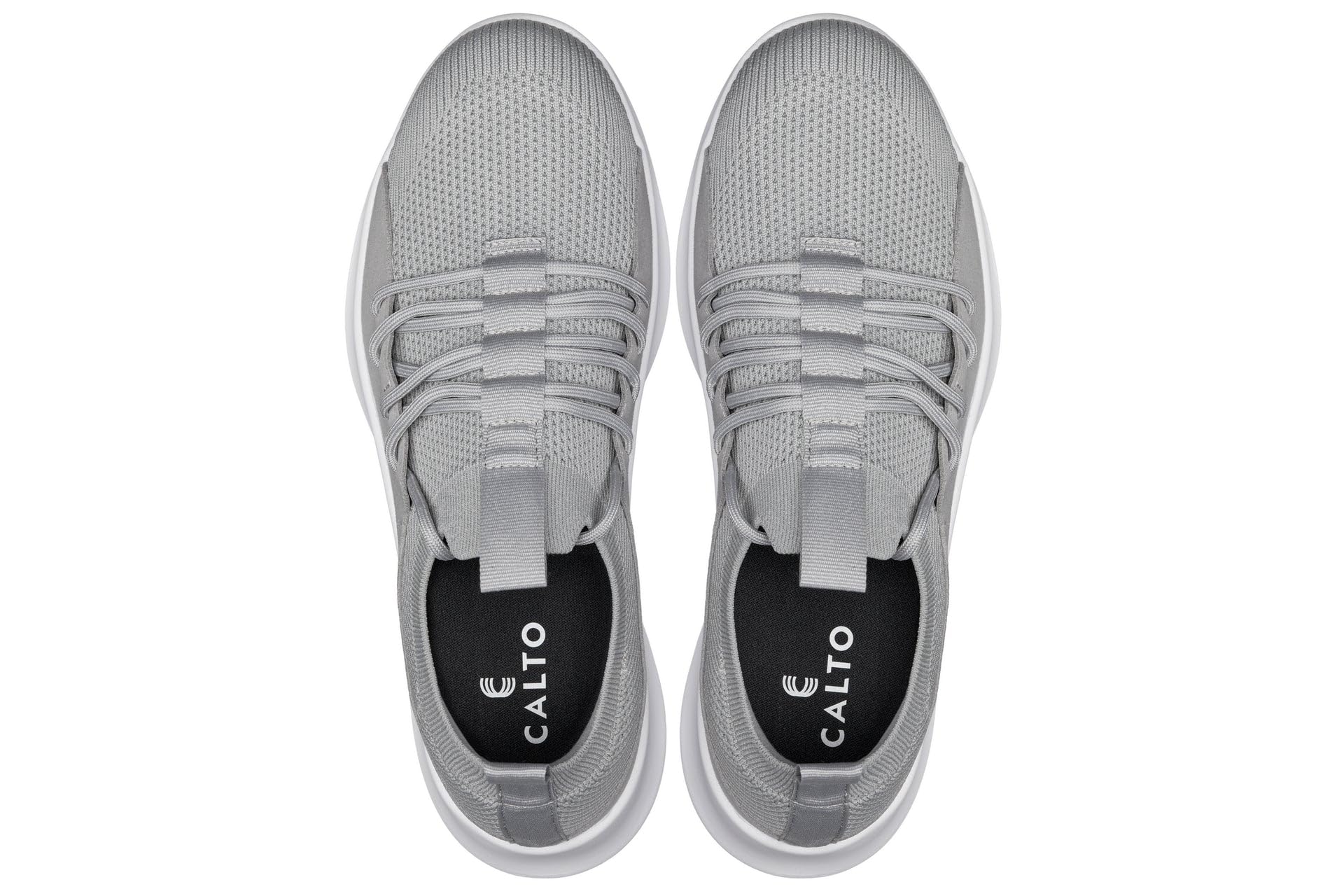CALTO Zapatos de elevación invisibles para hombre con aumento de altura - Zapatillas deportivas ultraligeras - 2.4 pulgadas más altas