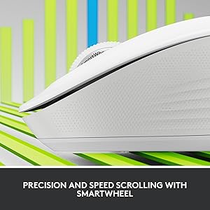 Logitech Signature M550 Wireless Mouse - for Small to Medium Sized Hands, 2-Year Battery, Silent Clicks, Bluetooth, Multi-Device Compatibility - Off White