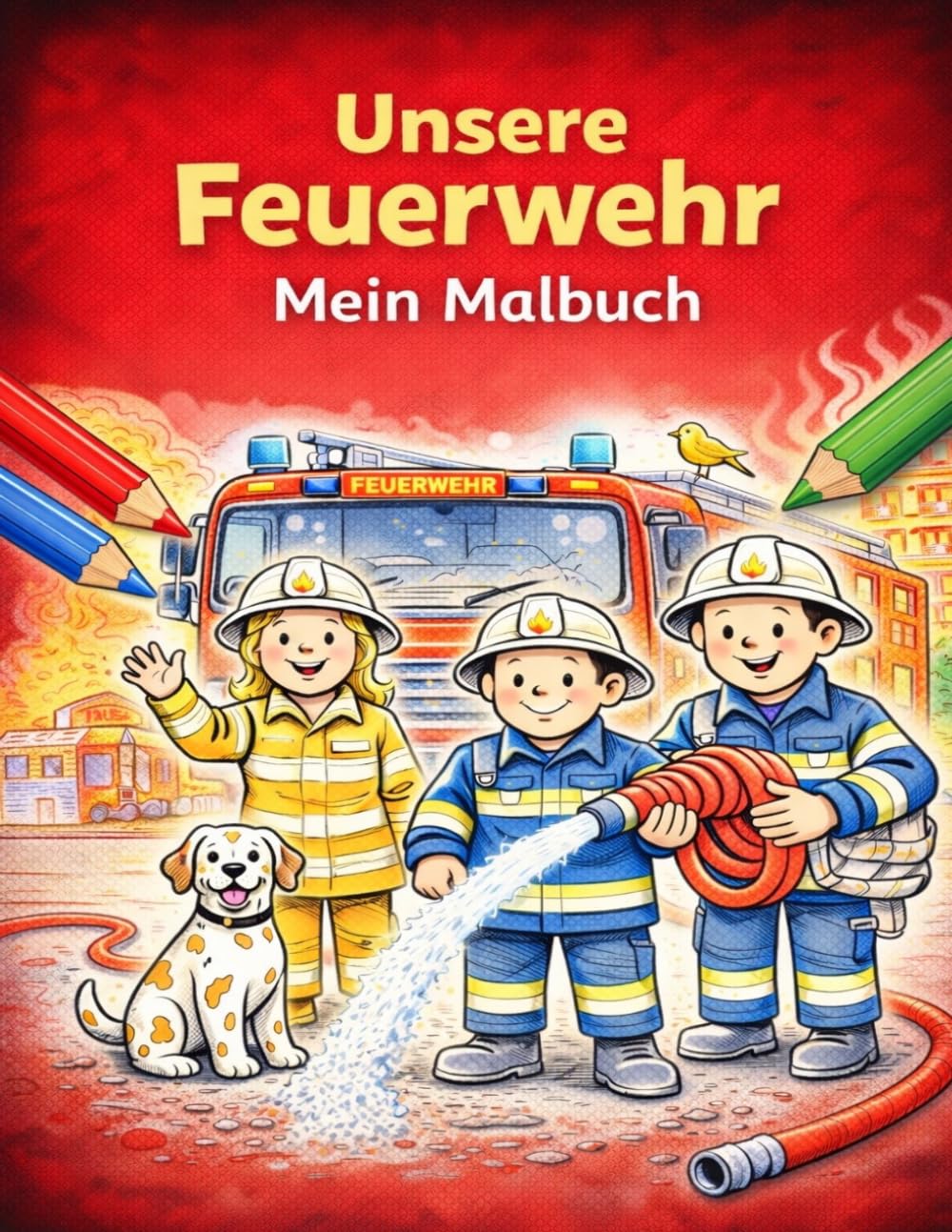 Unsere Feuerwehr - Mein Malbuch: Ein toller Malspaß für Kinder von 3-6 Jahren