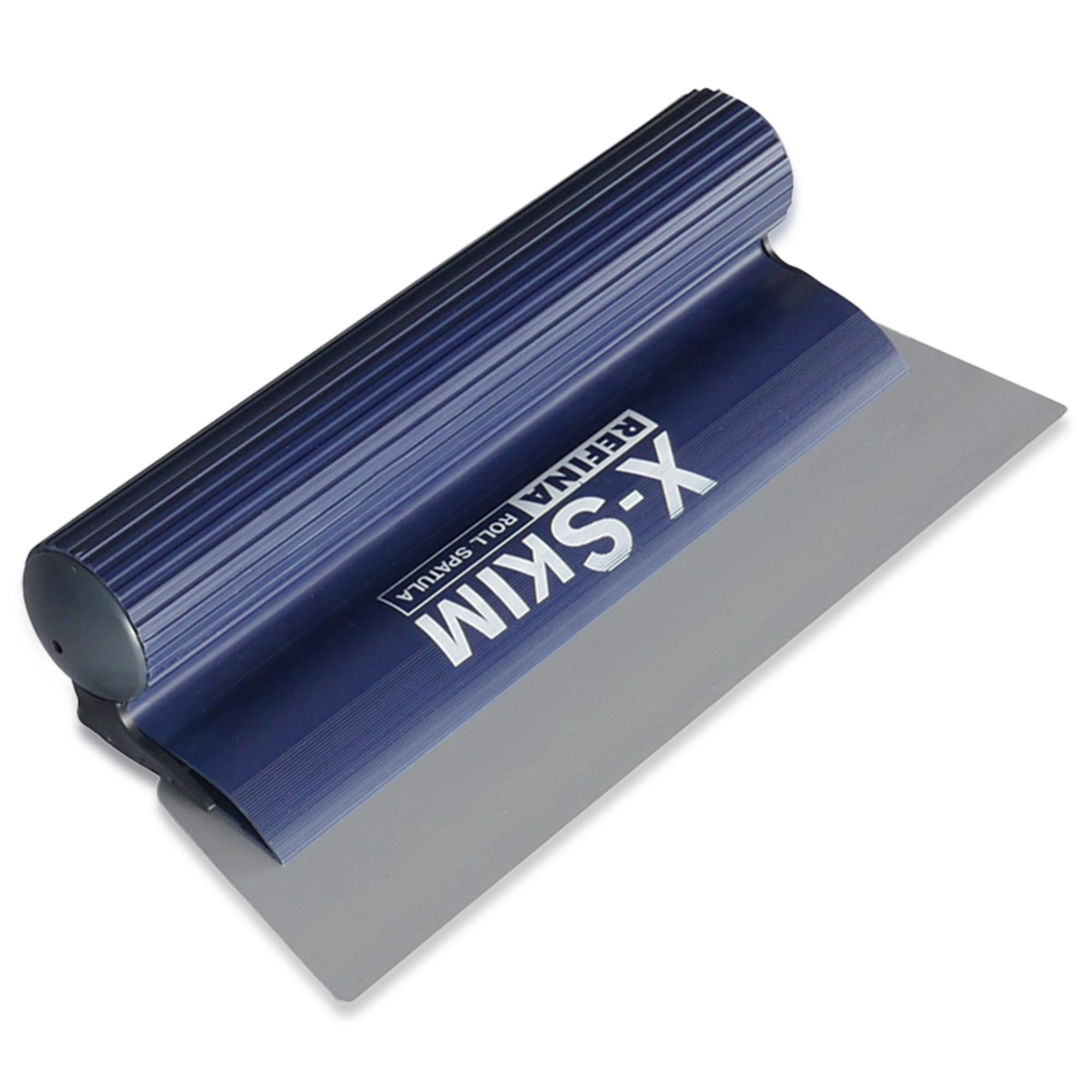 REFINA X-Skim Skimming Blade - 12” (300mm) Plastering Spatula with Interchangeable Plastic Blade - Plazi Roll Grip Skimming Spatula - Rendering, Flooring, Drywalling & Plastering Tools