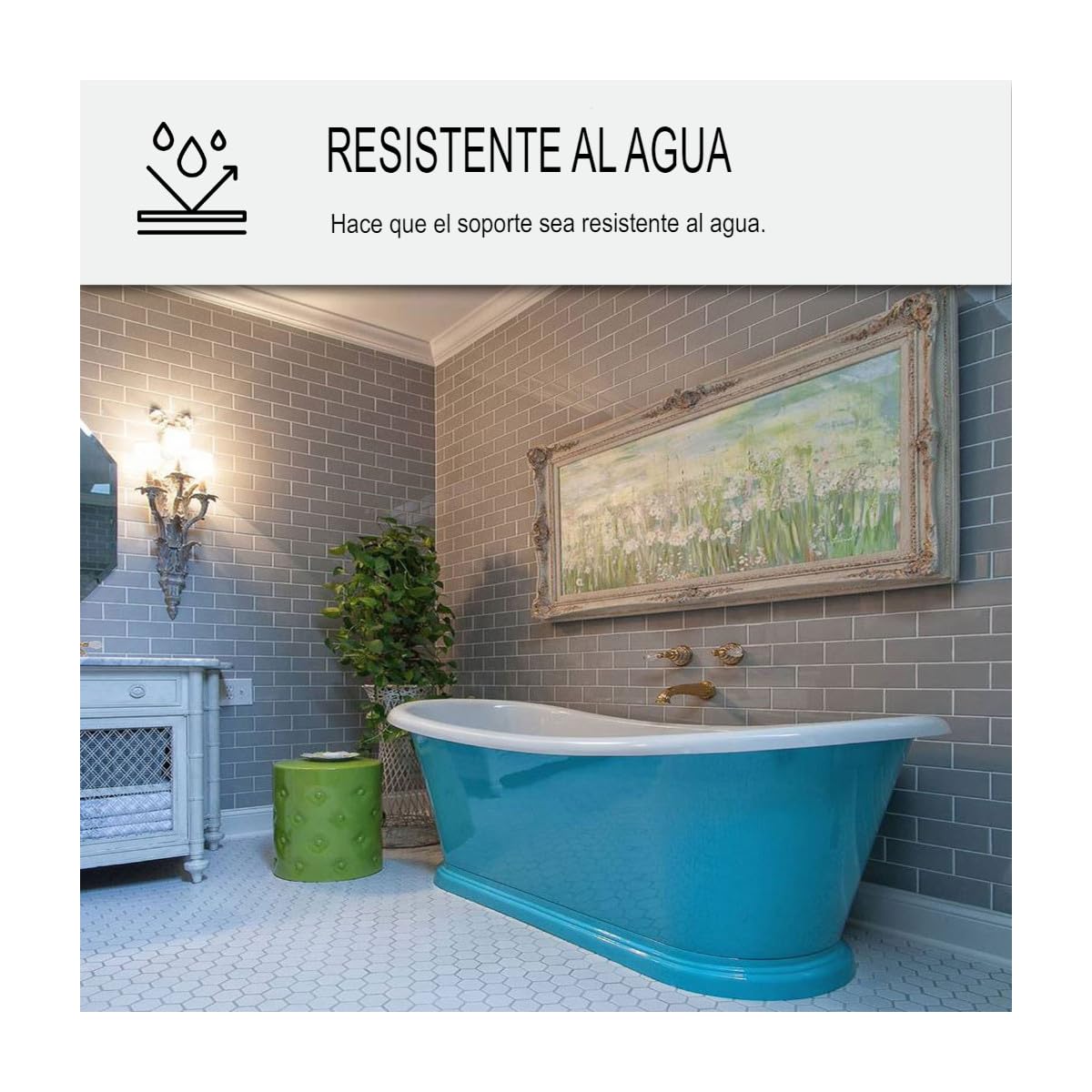 Resina Renovación Bañera Lavabo Plato Ducha 1 kg Gris tele 4 | Renueva Bañera, Lavabo, Plato de Ducha, Esmalte, Acrílico, sin Imprimación, Resiste Golpes - Arcane Industries