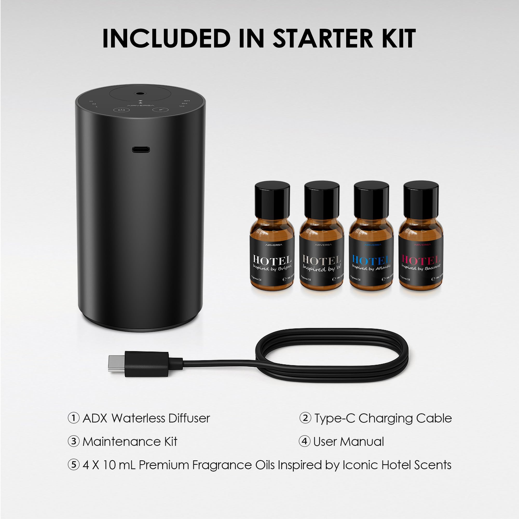 Amazon.co.jp: Airversa ADX 無水エッセンシャルオイルディフューザー