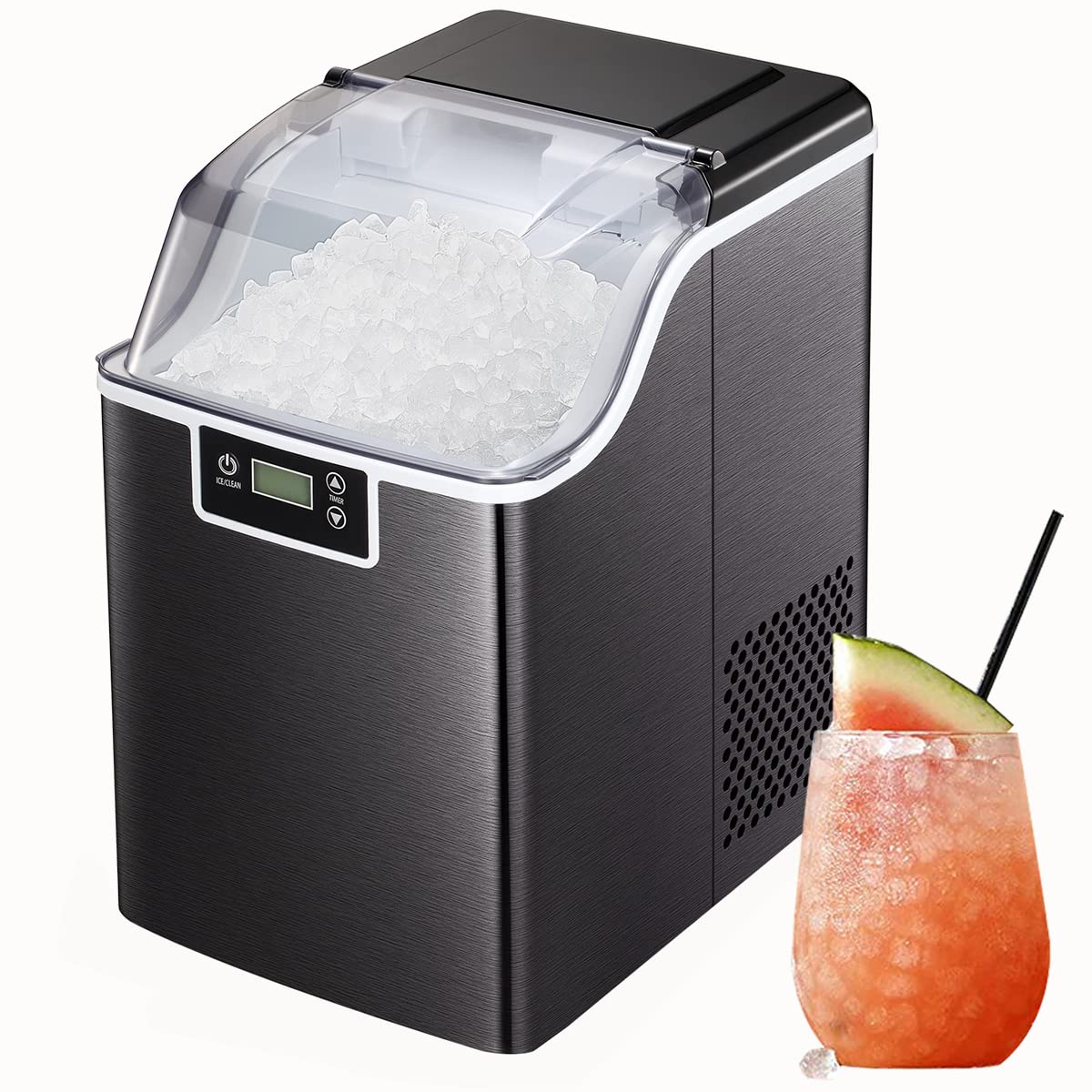Buy Kndko Nugget Ice Maker Countertop Upgrade Stainless Steel Self