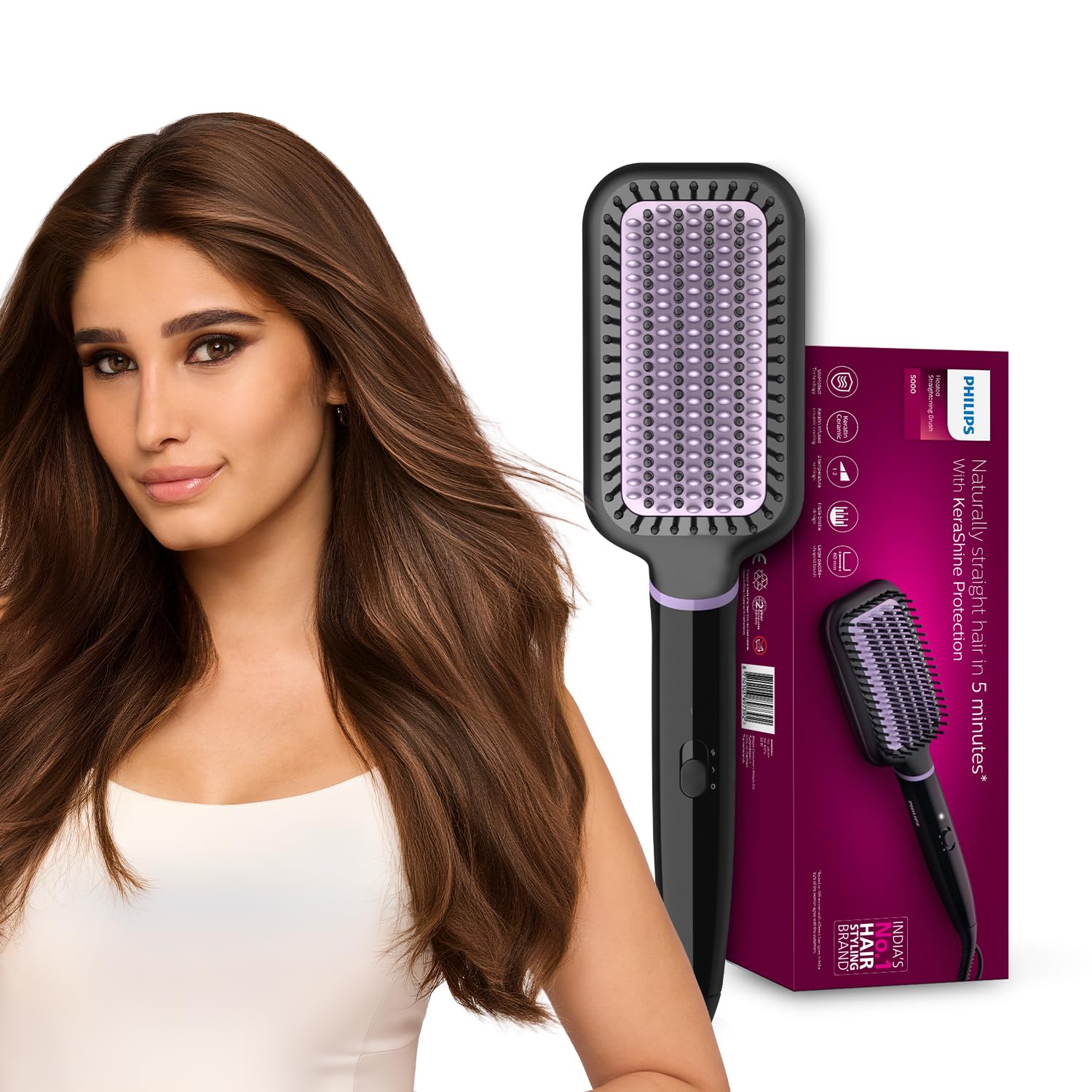 Philips Hair Straightener (BHS393, Silk Protect) – hair straightener for curly hair