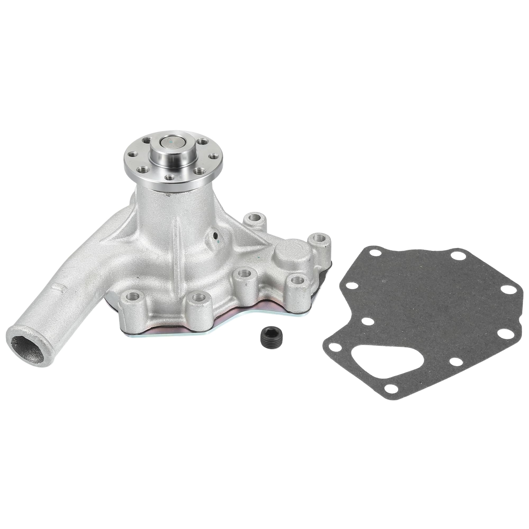 VekAuto Water Pump Kit Compatible for Isuzu 4JG1 4JG2, Durable Metal Silver Tone Front Engine Water Pump with Gasket Screw