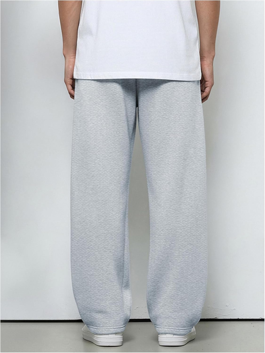 Men's Baggy Sweatpants Elastic Waist Wide Leg Pants Sports Athletic Track Pants Trousers 2 Pack - Image 3