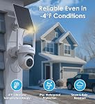 4K Security Cameras Wireless Outdoor, No Subscription, [2026 New] Home Security Camera System for Camera Surveillance, Flexible Solar Panel, 360° Tracking & Color Night Vision, 2.4&5G WiFi, Easy Setup