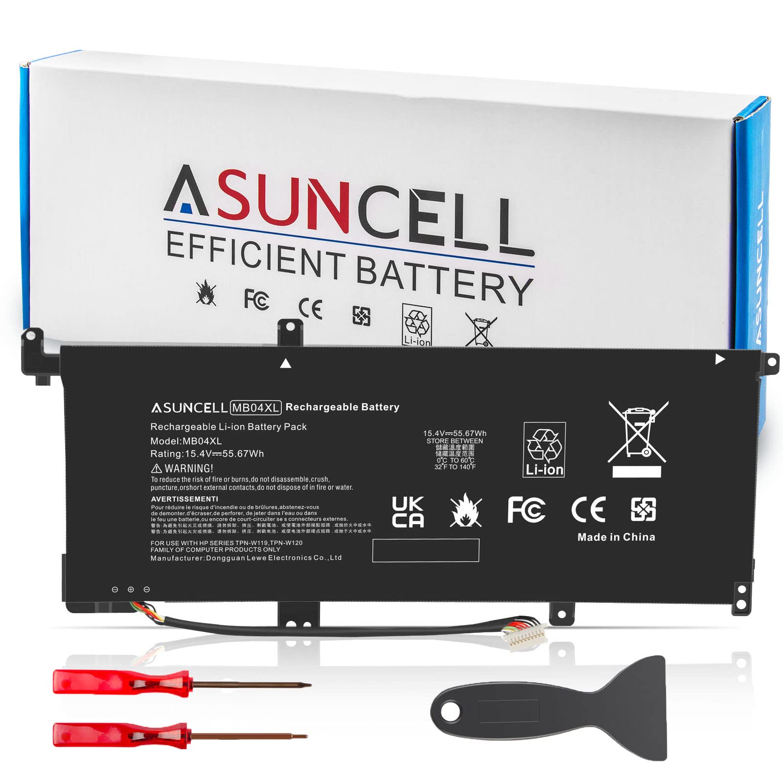 ASUNCELL MB04XL Battery for HP Envy X360 M6-AQ105DX M6-AQ103DX M6-AQ005DX M6-AQ003DX M6-AR004DX 15-AQ273CL 15-AQ100NX 15-AQ267CL 15-AQ015NR 15-AQ173CL 15T-AQ100 15T-AQ200 844204-850 843538-541,55.67Wh