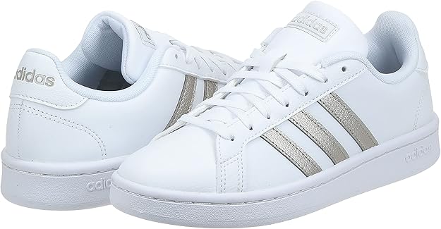 adidas Women's Grand Court Fashion Sneaker Wht/Pltnm 8.5 Medium US | Shoes  - Amazon.com
