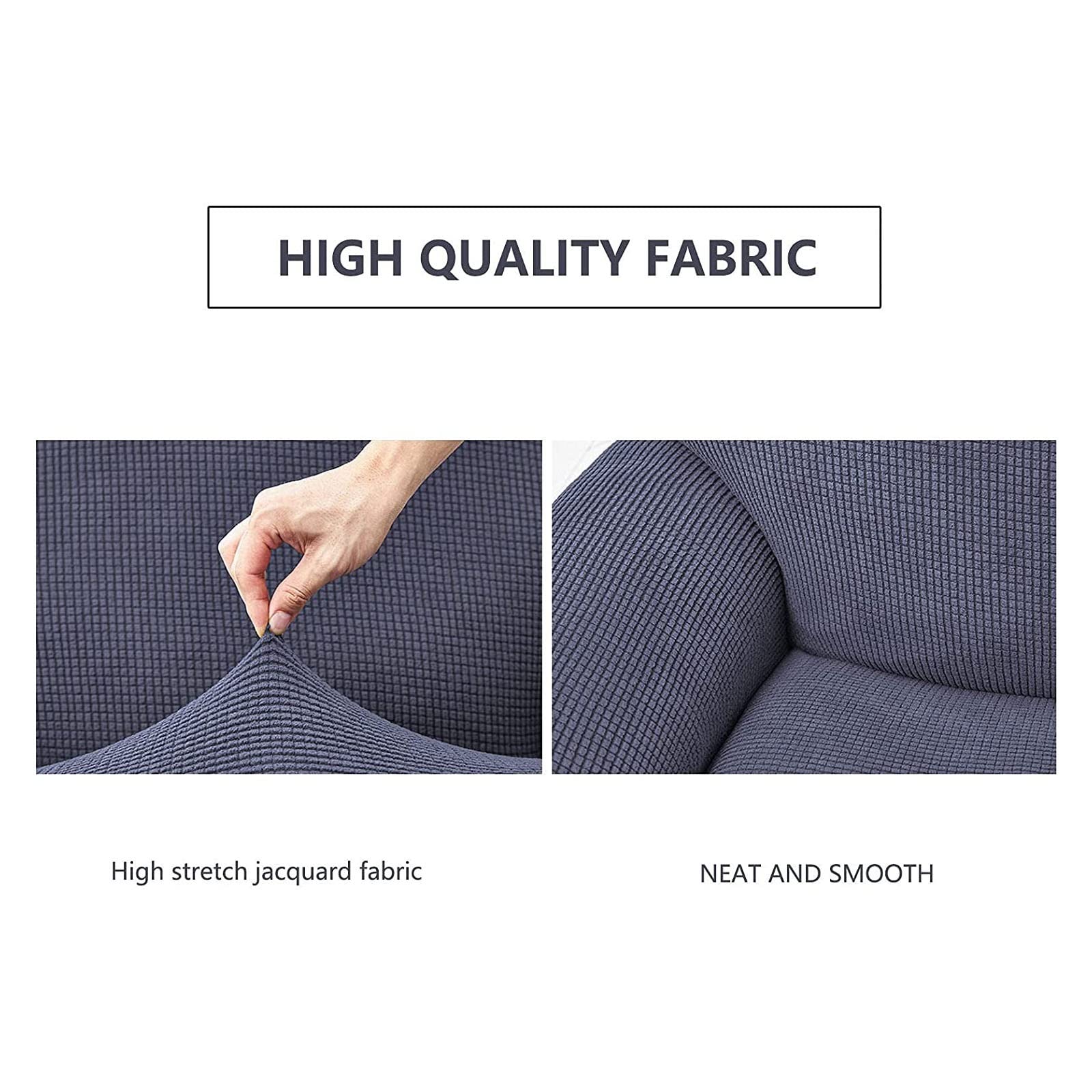 Stretch Recliner Chair Covers, 1 seat Four-Piece Recliner slipcover Recliner Chair Cover Non-Slip with Side Pockets Sofa Covers for Cushion Couch Recliner (Color : Champagne)