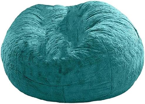 Adult Giant Fur Bean Bag Chair No Stuffing - Fluffy Artificial Fur Sandy Beach Lazy Sofa Bed Cover Leisure Chair Lazy Sofa Bed Cover Living Furniture 5FT-Green