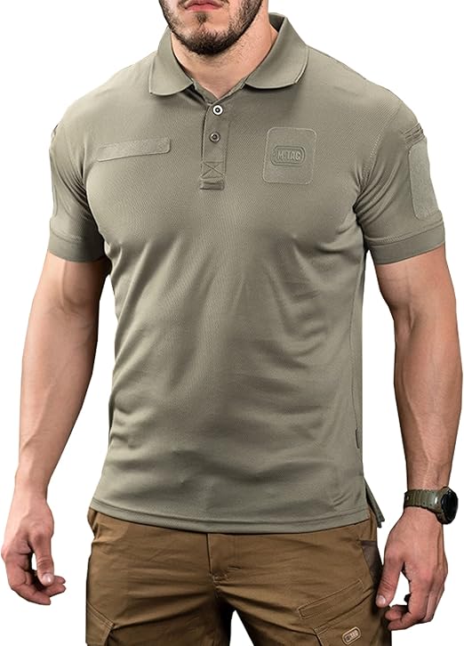 M-Tac Tactical Breathable Polo Shirt - Military Quick Dry Coolmax Short Sleeve T-Shirt for Men