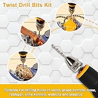Vista 4 de Taladro de mano para fabricación de joyas, herramientas rotativas de perforación de madera, mini taladro de mano con 10 brocas de acero de alta