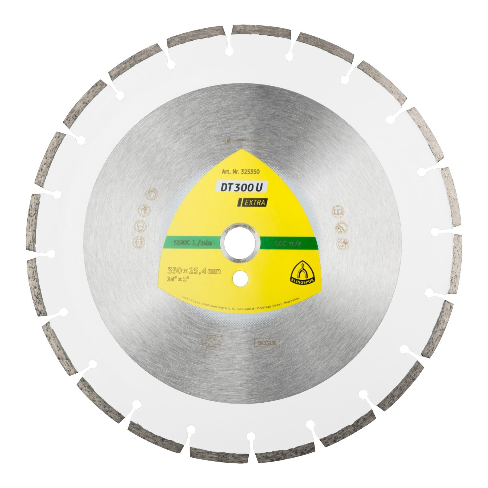 325351 Discos de Corte Diamantados para Tronzadoras Motorizadas/Sierras de Mesa, DT 300 U, 300 mm x 30 mm, 6400 RPM