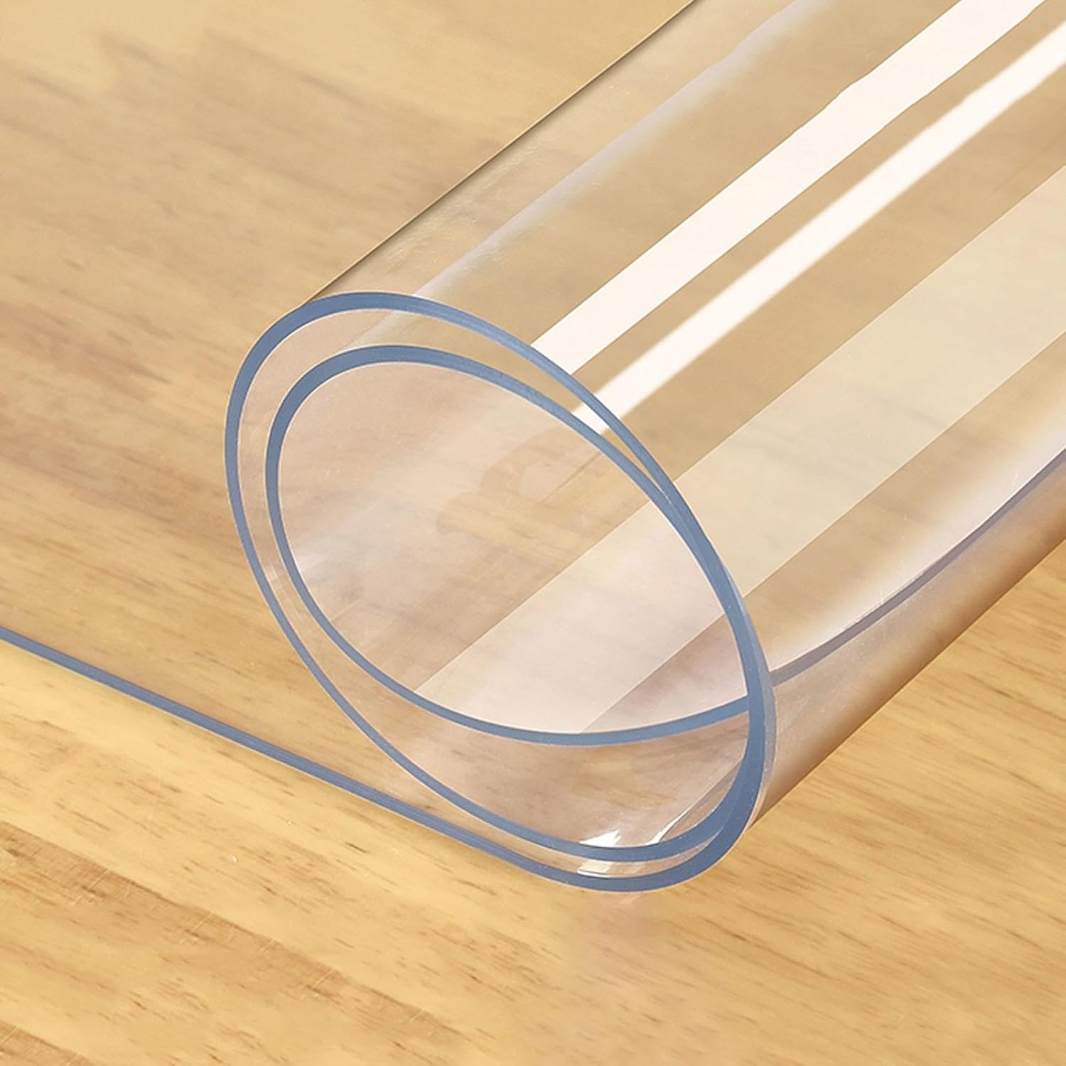 1mm Thick Clear PVC Tablecloth,Table Cover Protector for Dining Room,Office,Plastic Desk mat,Waterproof/Scratch Resistant,Easy to Clean,Desk Clear Table Cover,W×L-80×100cm/32 * 39in