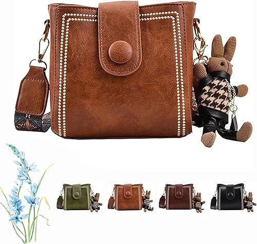 Bolsa de moda vintage con correa de hombro ajustable más ancha, bolsa de cubo de agua pequeña retro vintage, bolsas cruzadas para mujer