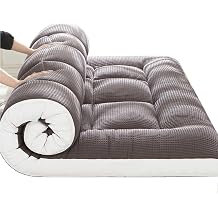 Foldable Floor Futon Mattress King Queen Full Size, 4" Thick Japanese Floor Mattress Tatami Mattress for Guest Bed Student Dormitory Sleeping MattressGrey,Full/42x79in
