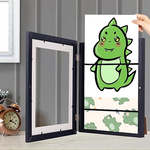 Miniatura 2 de Veelot Marcos de arte para niños de 8.5 x 11 pulgadas, con apertura frontal, intercambiables, marcos de arte para niños, ideales para dibujos,
