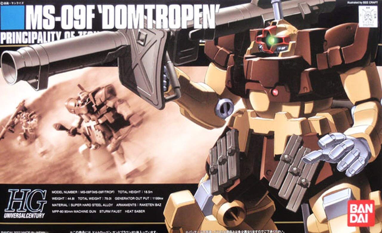 Bandai Hobby - Maquette Gundam - 027 MS-09F Domtropen Sand Brown Gunpla HG 1/144 13cm - 4573102603937