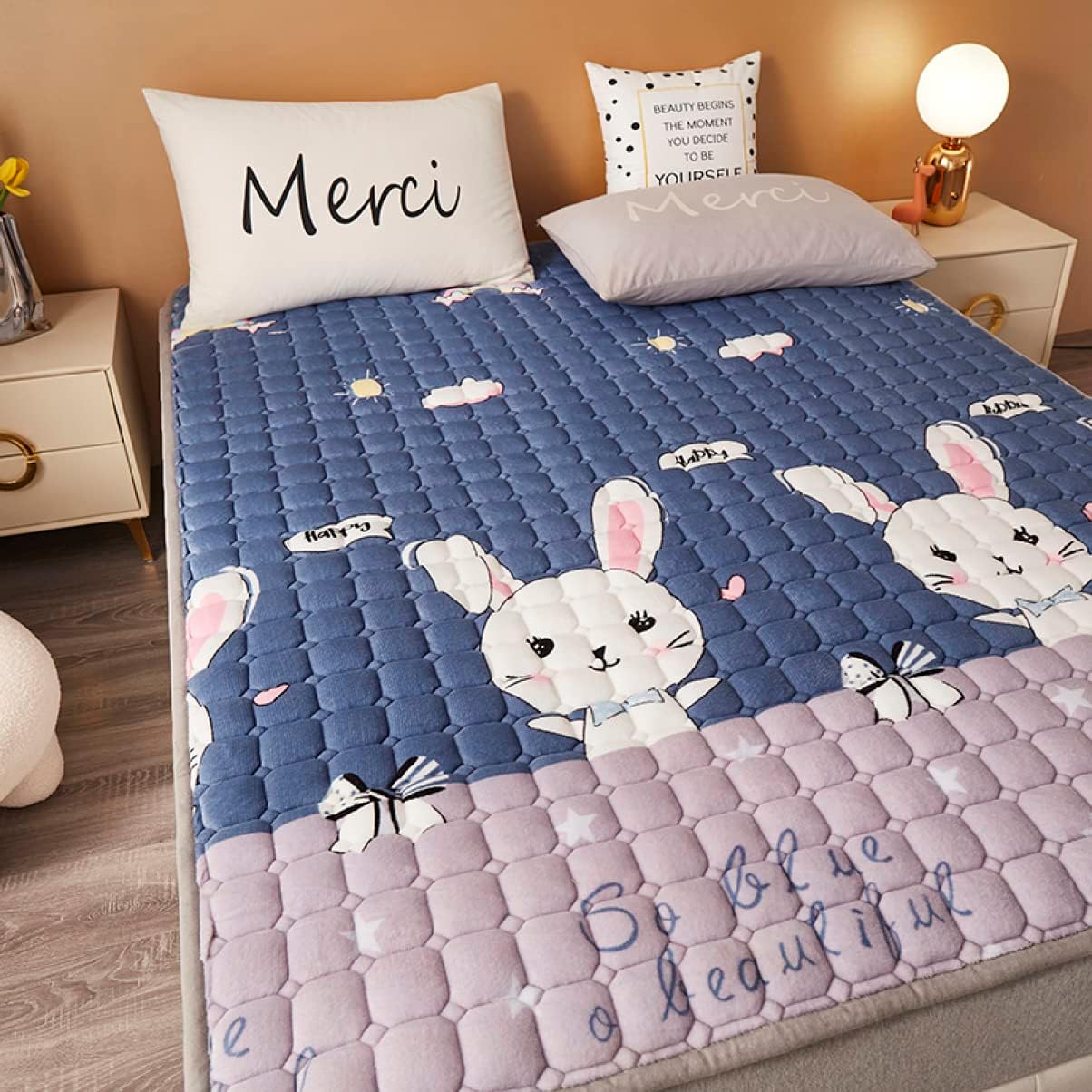 Single Bed Pad 120 x 200cm 100×200cm Semi-Double Bed Pad Double Bed Pad Bed Pad Bed Blanket (Style M16 100 x 200cm)