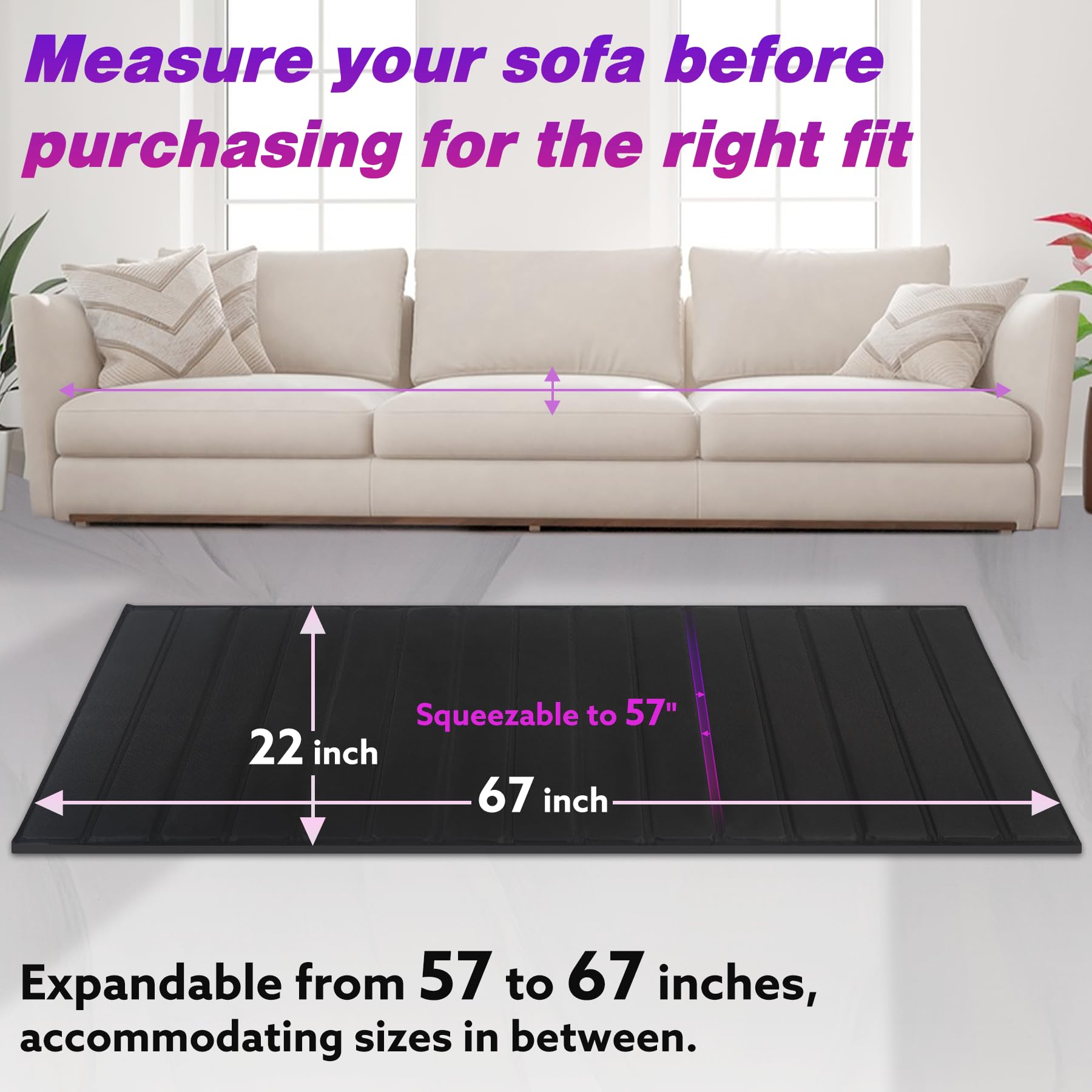HomeProtect Extra Deep Sagging Sofa Cushion Support [22" x5767