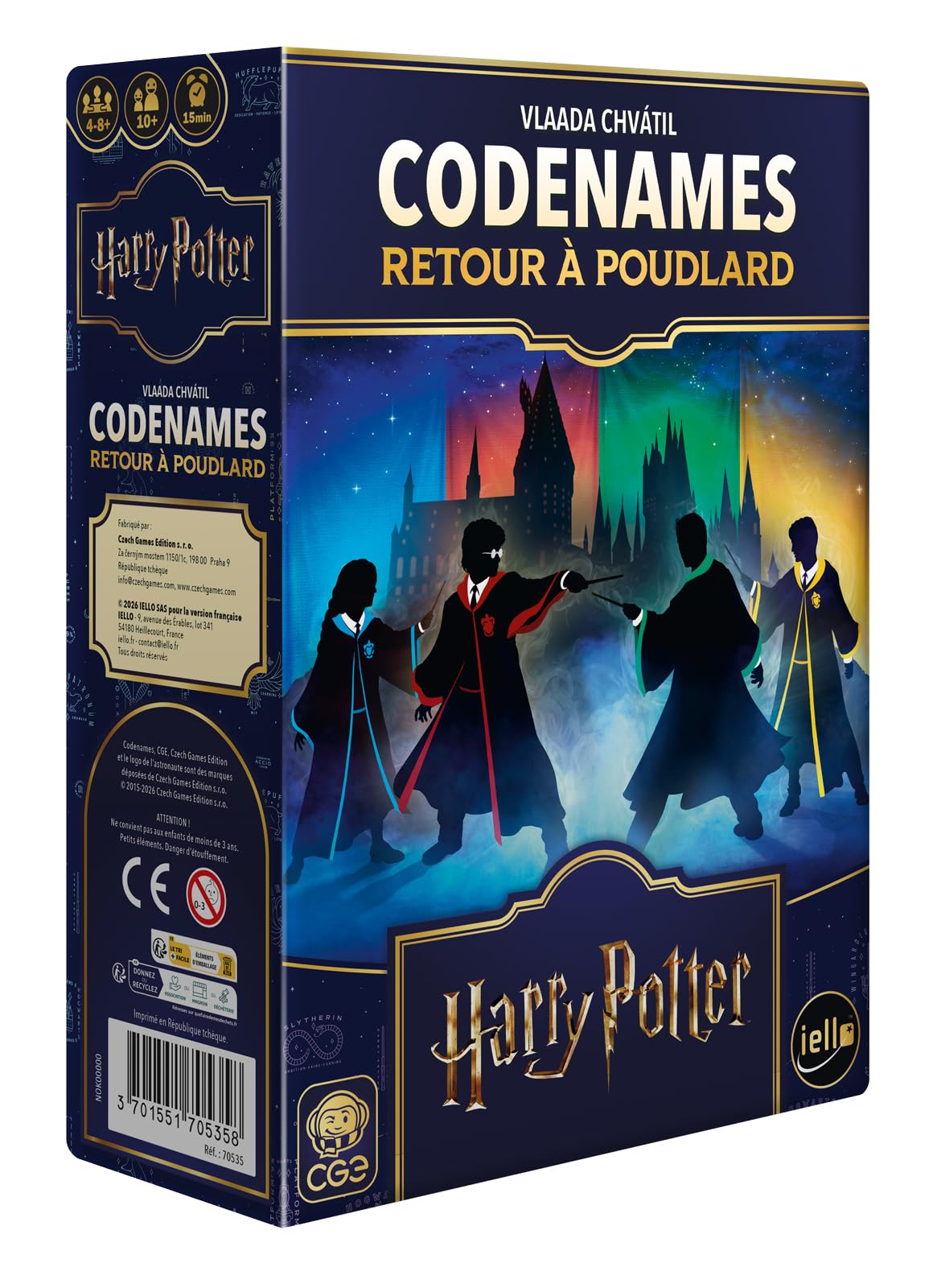 IELLO Codenames : Retour à Poudlard – Version Française – Jeu d'Association d'Idées & Déduction – Jeu d'Ambiance Harry Potter en Équipes | 4 à 8 Joueurs | 15 Min | Dès 10 Ans
